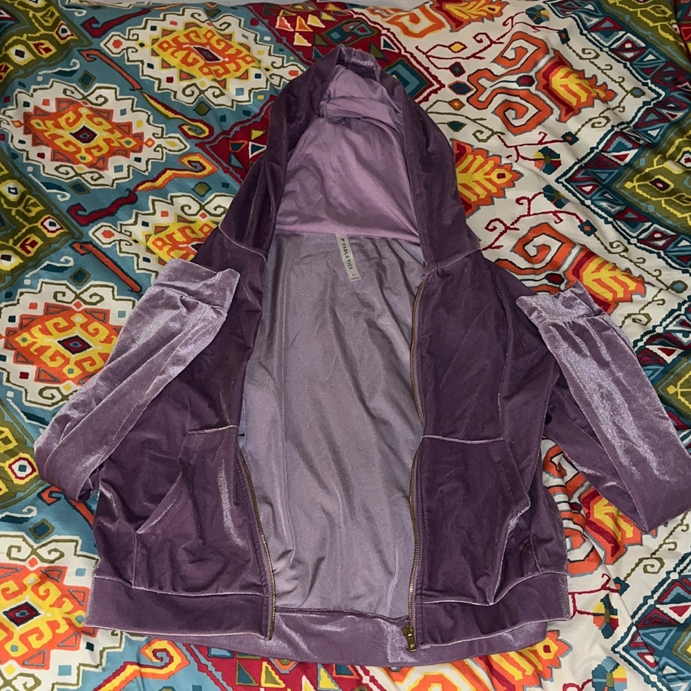 Fabletics M Lilac Velour Hoodie